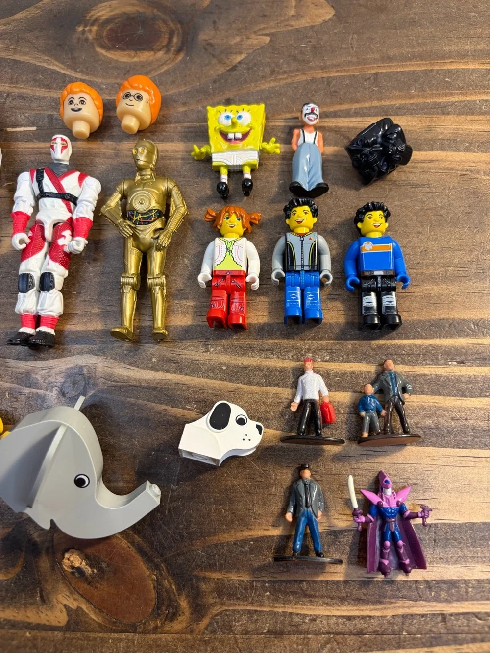 Various Toy Figure Bundle Lot: Lego Homies GI Joe SpongeBob & Others Used